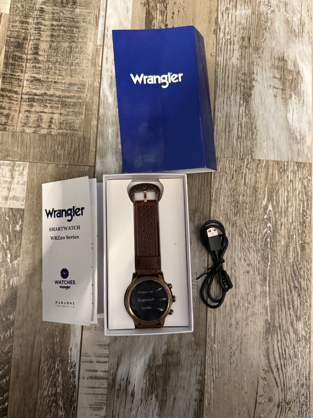 Wrangler WRZ20 Smartwatch With Leather Strap Sports Mode & Stopwatch Gold-Tone